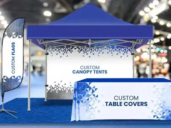 Installation of exhibition tents